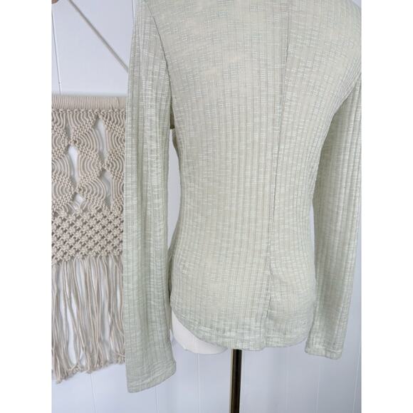 Intimately Free People Aura Layering Top Semi Sheer Long Sleeve Medium Sea Mist - Picture 10 of 11